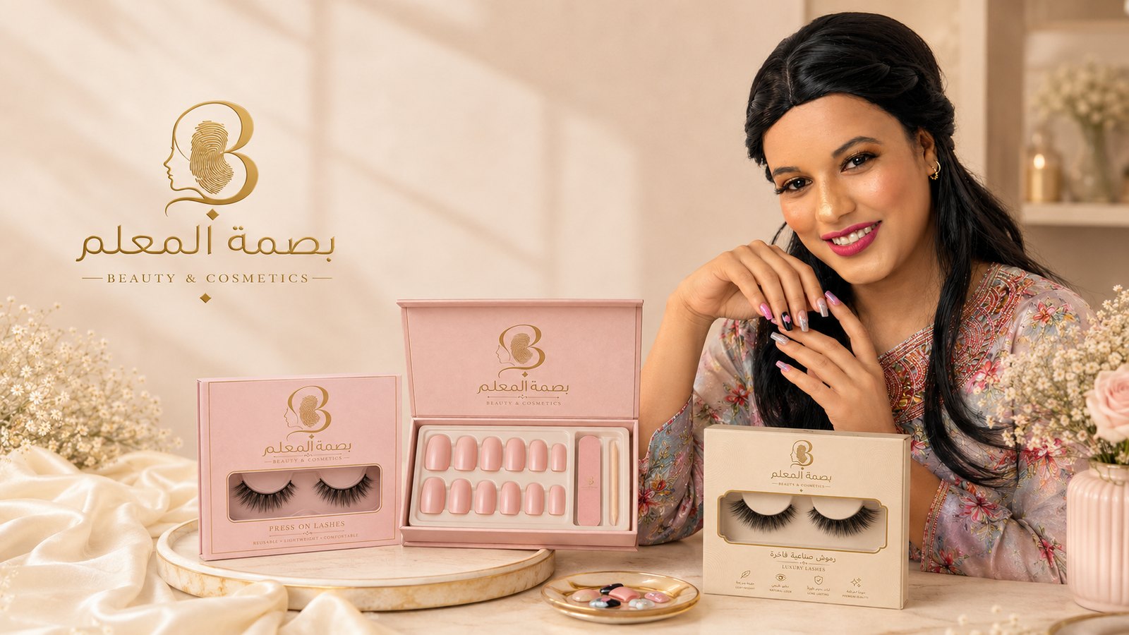 رموش وأظافر بصمة المعلم